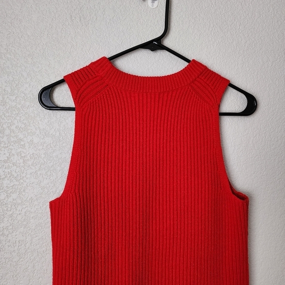 J.CREW sleeveless tunic knit sweater in cherry red‎ size XS - Picture 6 of 10